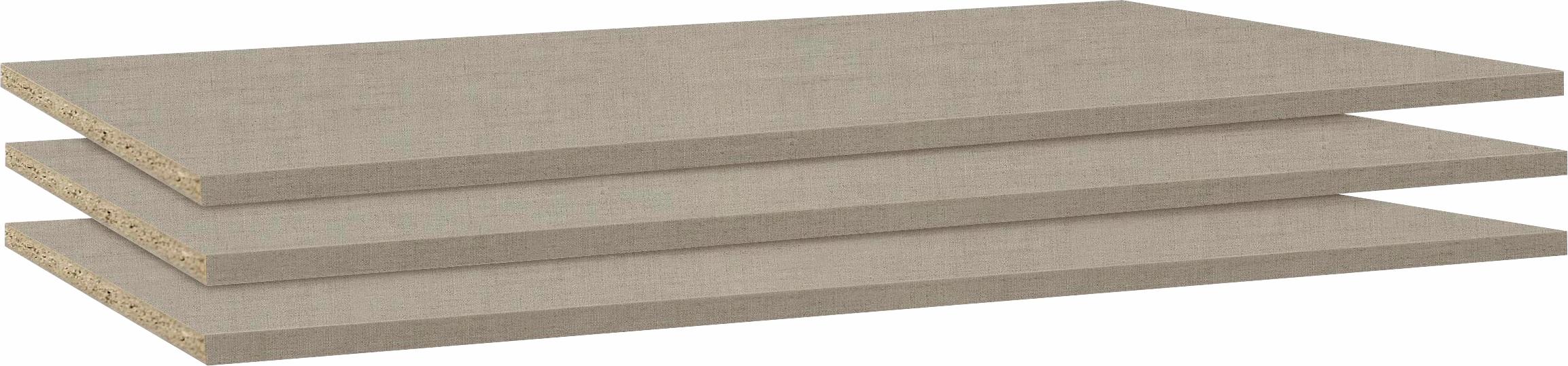 Einlegeboden RAUCH "Zubehör für Schränke der Serie MINOSA Schranktiefe 41 bzw. 48 cm", weiß (leinenoptik hell), B:88cm H:1,6cm T:37cm, Holzwerkstoff, Einlegeböden, Einlegeboden, 2er-Set Breite 88 cm, Tiefe 37 cm