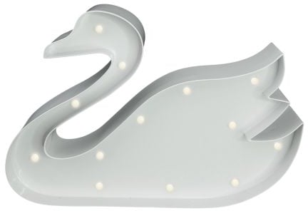 MARQUEE LIGHTS LED Dekolicht "Swan", weiß, 13, H: 16cm, 1 Stk., Leuchten, Wandlampe, Tischlampe Schwan, Gans, Tier 13 Leuchtmittel - 23x16 cm Image