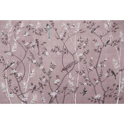 Fototapete LIVING WALLS "Walls by Patel Tea Room", lila (violett), B:4,00m L:2,7m, Vlies, Tapeten, Vlies, Wand