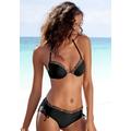 Push-Up-Bikini-Top LASCANA "Adele" Gr. 40, Cup C, schwarz (schwarz, leo) Damen Bikini-Oberteile Ocean Blue