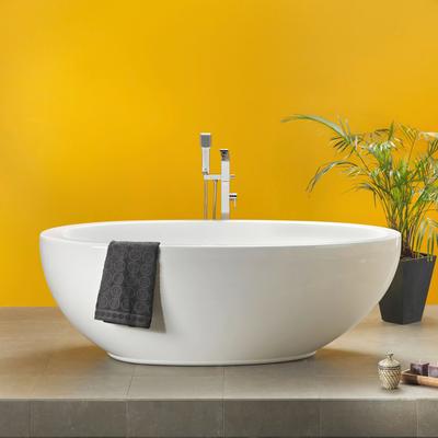 Badewanne OTTOFOND "Sommerset", weiß, B:94,5cm H:63,5cm L:185cm T:94,5cm, Sanitäracryl, Badewannen, mit verchromte Ablaufgarnitur "Klick-Klack"