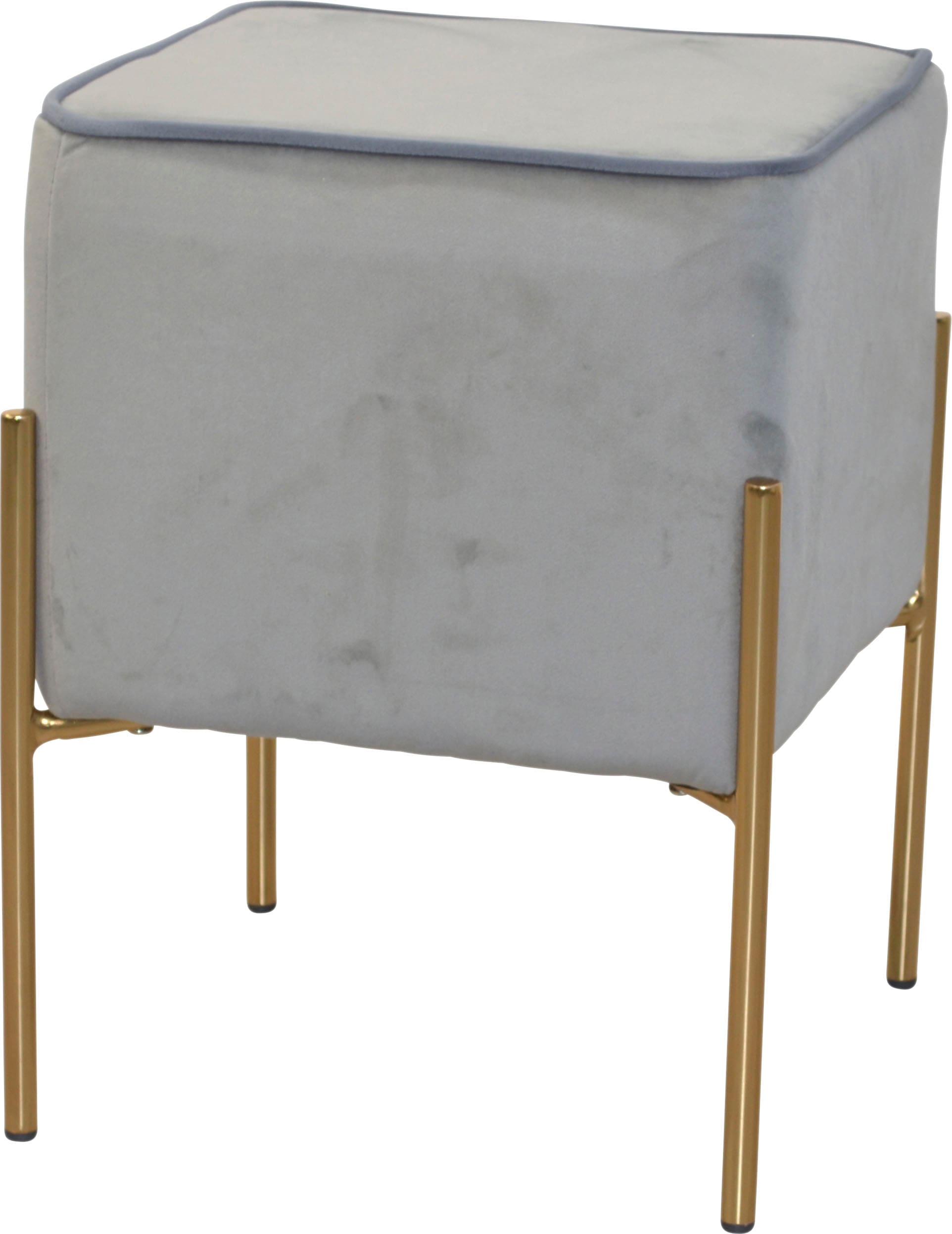 Sitzhocker INOSIGN "Liano", grau, H:47cm T:36cm, Hocker