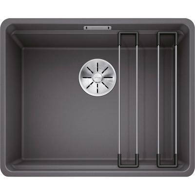 BLANCO Granitspüle "ETAGON 500-F" Küchenspülen Gr. beidseitig, grau (felsgrau) Küchenspülen