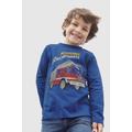 Langarmshirt KIDSWORLD "ACHTUNG LÖSCHEINSATZ" Gr. 104/110, blau (royalblau) Jungen Shirts Langarm