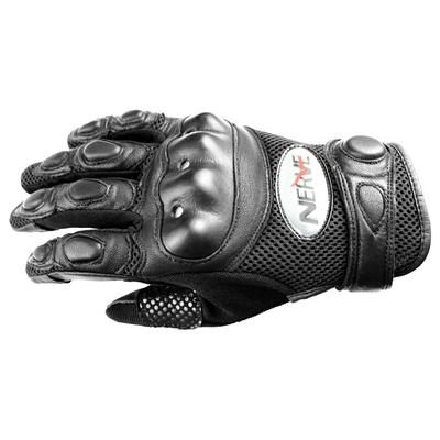 Motorradhandschuhe NERVE "KQ07" Gr. XL, schwarz, Handschuhe, XL, Leder