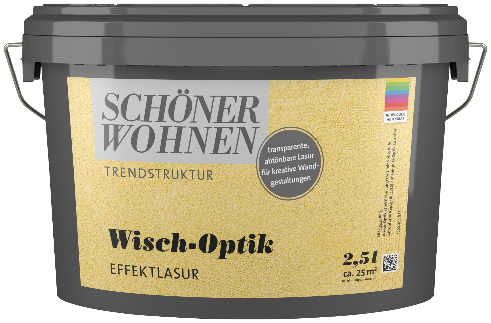 „SCHÖNER WOHNEN-FARBE Wohnraumlasur „“TRENDSTRUKTUR Wisch-Optik Effektlasur““ Farben 2,5 Liter, abtönbar, leicht zu verarbeitende Lasur Gr. 2,5 l 2500 ml, farblos Farben Lacke“