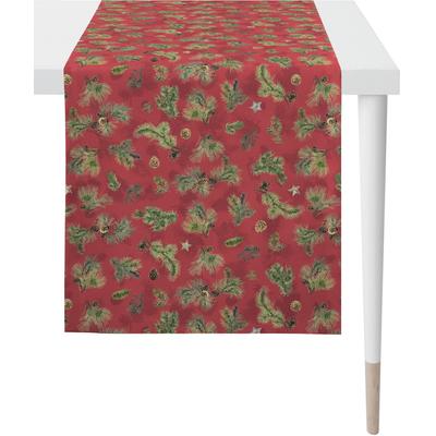 Tischläufer APELT "9530 WINTERWELT, Weihnachtsdeko, Weihnachten", bunt (rot, grün, bunt), B:48cm L:140cm, Baumwolle, Tischdecken, Digitaldruck Image