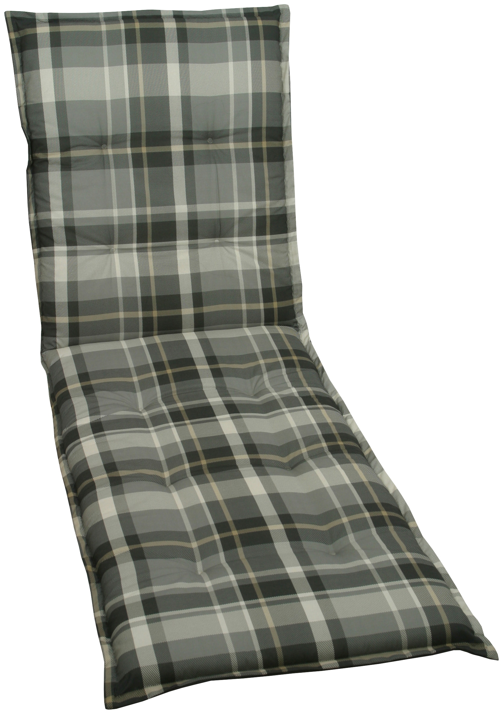 Liegenauflage GO-DE, grau (grau, creme, anthrazit), B:190cm H:5,5cm T:60cm, Bezug: 65% Polyester, 35% Baumwolle, Polsterauflagen