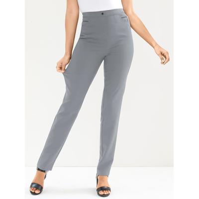 Stretch-Hose CLASSIC BASICS, Damen, Gr. 50, Normalgrößen, grau, 72% Viskose, 25% Polyamid, 3% Elasthan, unifarben, lang, Hosen Image