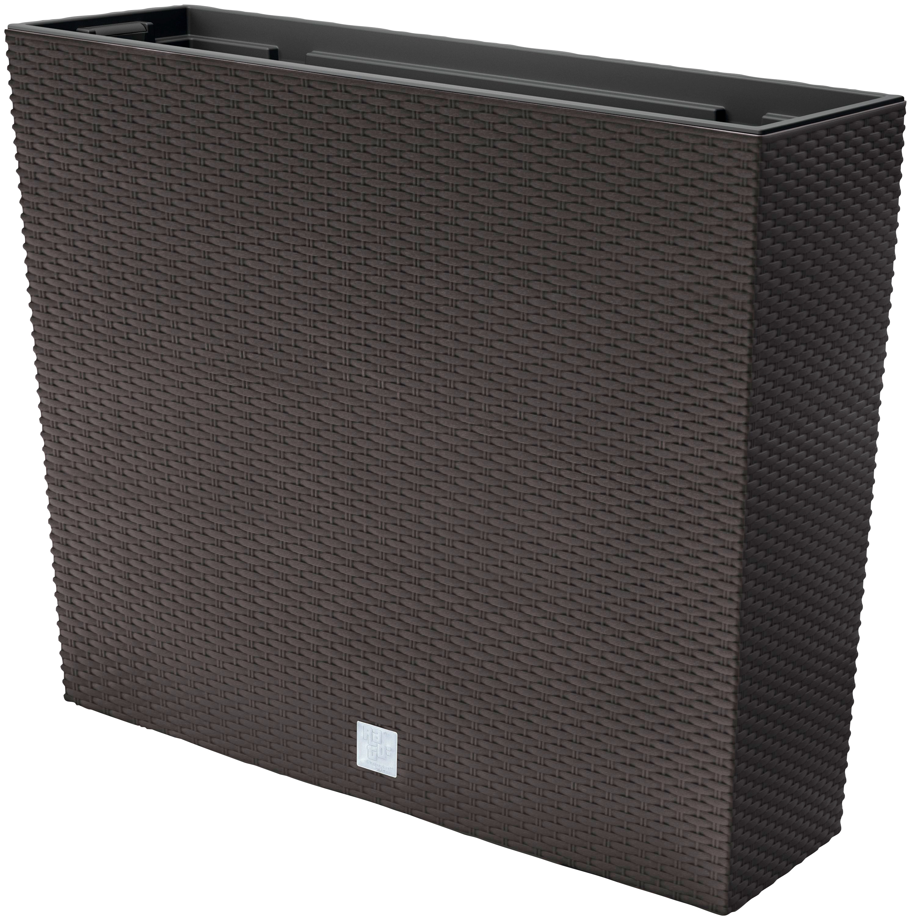 Blumenkasten PROSPERPLAST "Rato Case", braun (mocca), B:58cm H:49,8cm T:18cm, Kunststoff, Pflanzgefäße, BxTxH: 58x18x49,8 cm, braun, mit Einsatz Image