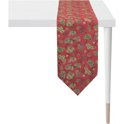 Tischband APELT "9530 WINTERWELT, Weihnachtsdeko, Weihnachten", bunt (rot, grün, bunt), B:25cm L:175cm, Baumwolle, Tischdecken, Digitaldruck Image