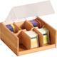 Teebox KESPER FOR KITCHEN & HOME Lebensmittelaufbewahrungsbehälter Gr. B/H/L: 21 cm x 9,5 cm x 22 cm, beige (natur) Kaffeedosen, Teedosen Keksdosen