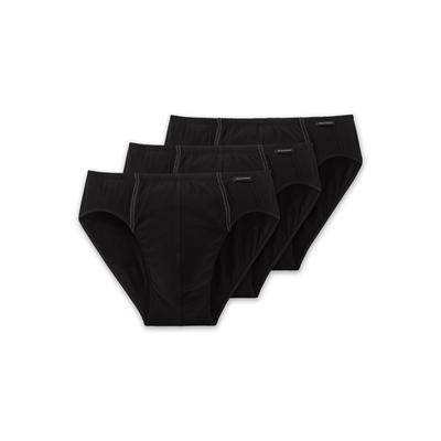 Minislip SCHIESSER "Essentials", Herren, Gr. 5 (M), schwarz (000, schwarz), Single Jersey, Obermaterial: 95% Baumwolle, 5% Elasthan, unifarben, eng, Unterhosen, mit kleinem Logo am Bund, Topseller Image