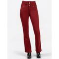 5-Pocket-Jeans INSPIRATIONEN Gr. 20, Kurzgrößen, rot (dunkelrot) Damen Jeans 5-Pocket-Jeans