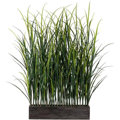 Kunstpflanze CREATIV GREEN "Kunststoffgras Raumteiler", grün, B:10cm H:120cm L:60cm, Kunststoff, Kunstpflanzen, im Holzkasten Image