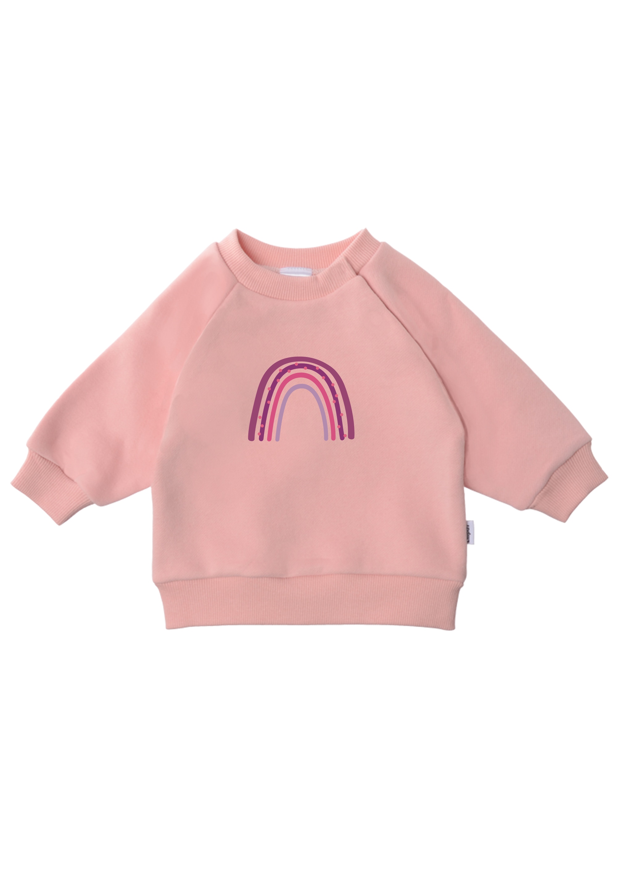 Sweatshirt LILIPUT "Regenbogen", Mädchen, Gr. 110/116, rosa, 80% Baumwolle, 20% Polyester, bedruckt, normal, Rundhals, Sweatshirts Sweatshirt, mit niedlichem Print
