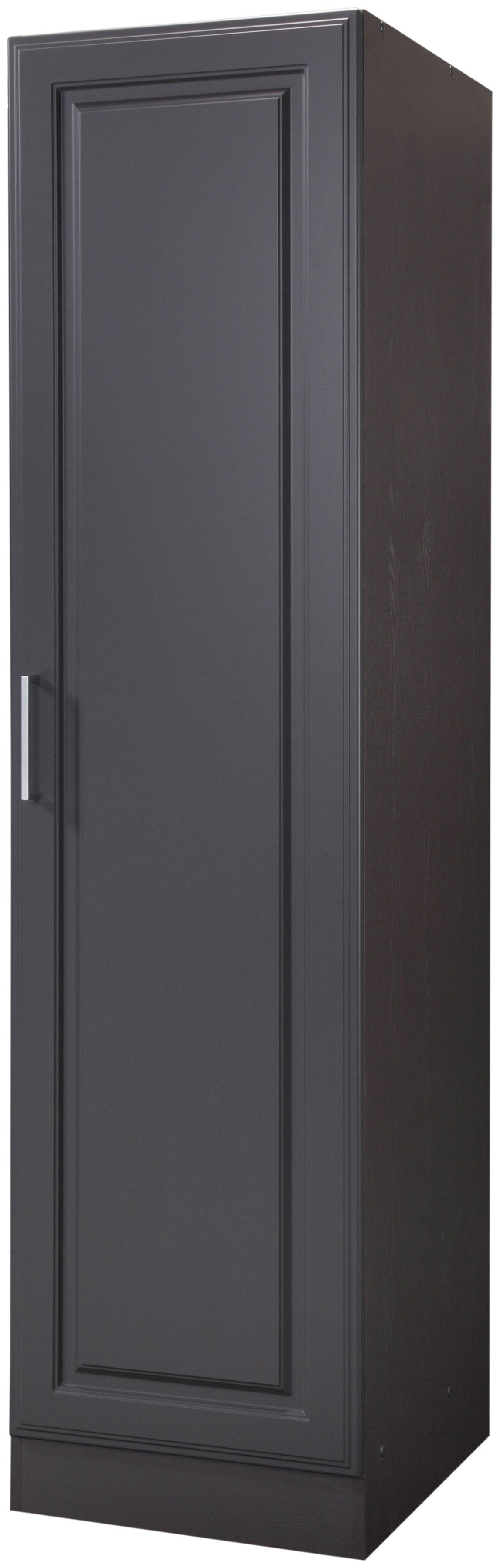 Seitenschrank KOCHSTATION "KS-Stockholm", grau (grau, grafit), B:50cm H:200cm T:60cm, Holzwerkstoff, MDF, Schränke, hochwertige MDF-Fronten, 50 cm breit, 200 cm hoch, viel Stauraum Image