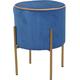 Sitzhocker INOSIGN "Liano" Hocker Gr. H: 47 cm, Samtstruktur, blau Sitzsäcke Sitzhocker