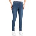 Skinny-fit-Jeans WONDERJEANS "Skinny-WS76-80" Gr. 36, Länge 32, blau (blue super wash) Damen Jeans Schmaler Skinny-Fit in hochelastischer Qualität