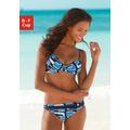 Bügel-Bikini KANGAROOS Gr. 44, Cup C, blau (marine, blau) Damen Bikini-Sets im Retro-Design