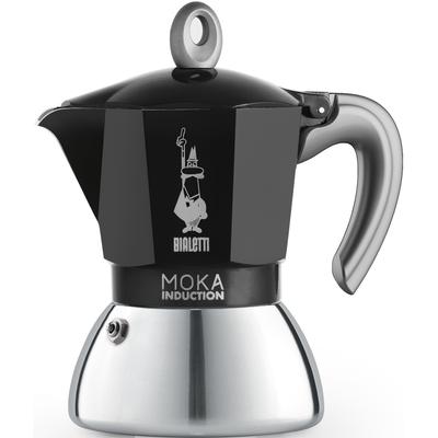 Espressokocher BIALETTI "Moka Induktion" Kaffeemaschinen Gr. 0,15 l, 4 Tasse(n), schwarz (edelstahlfarben, schwarz) Espressokocher