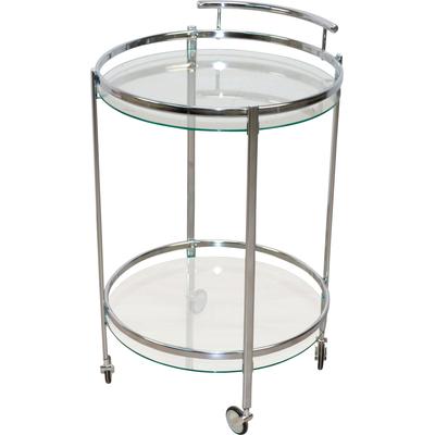 Bartisch INOSIGN, silber (silberfarben, silberfarben, klarglas, 82), B:52cm H:82cm T:52cm, Tische Image