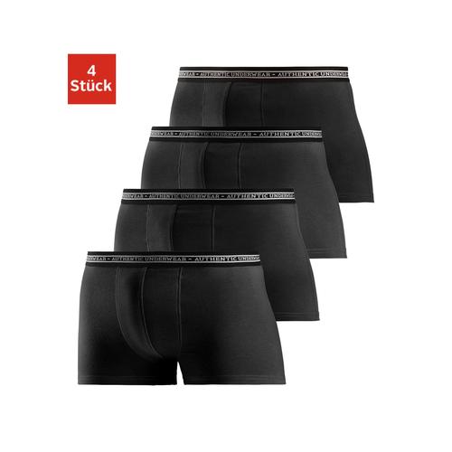 Boxer AUTHENTIC UNDERWEAR Gr. 6, schwarz Herren Unterhosen schwarzer Webbund mit Logoschriftzug