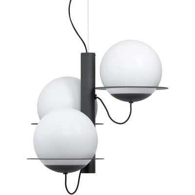 EGLO Pendelleuchte "SABALETE", schwarz (schwarz, weiß), Ø 46,5cm, Lampen, Hängeleuchte, Hängelampe, dimmbar Image