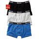 Boxer BENCH. Gr. 134/140, 3 St., blau (schwarz, grau, meliert, blau) Kinder Unterhosen Boxershorts