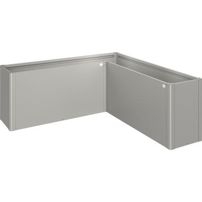 Hochbeet BIOHORT "Belvedere", grau (quarzgrau, metallic), B:201cm H:77cm T:201cm, Stahlblech, Pflanzgefäße, BxTxH: 201x201x77 cm
