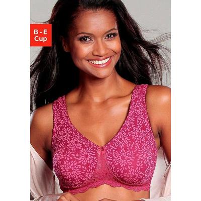 Entlastungs-BH NUANCE, Damen, Gr. 95, Cup E, lila (pflaume, beere), Spitze, Obermaterial: 85% Baumwolle, 10% Polyamid, 5