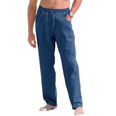 Trainingshose CLASSIC, Herren, Gr. 48, Normalgrößen, blau (blau, stone, washed), 100% Baumwolle, unifarben, lang, Hosen Image
