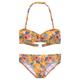 Bandeau-Bikini BENCH. "Maui Kids" Gr. 122/128, N-Gr, gelb (gelb, bedruckt) Kinder Bikini-Sets Bikini Bikinis