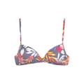 Triangel-Bikini-Top VIVANCE "Leilani" Gr. 34, Cup A, grau (grau, bedruckt) Damen Bikini-Oberteile Ocean Blue