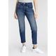 Boyfriend-Jeans HERRLICHER "SHYRA CROPPED ORGANIC" Gr. 29, N-Gr, blau (blue sea 879) Damen Jeans Weite