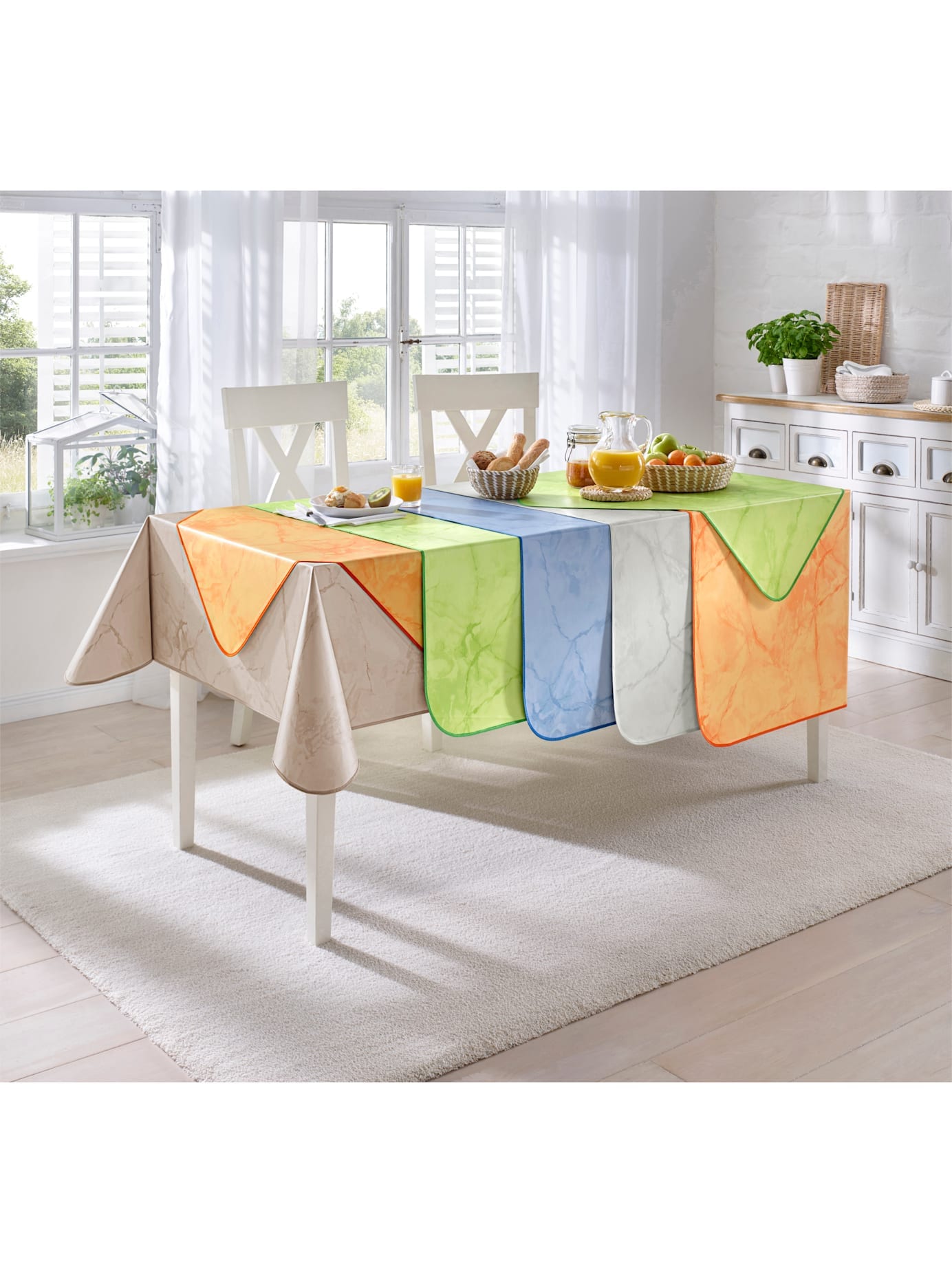 Tischdecke Gr. 3, orange (terrakotta), B:130cm L:160cm, Tischdecken, Gartentischdecke Image