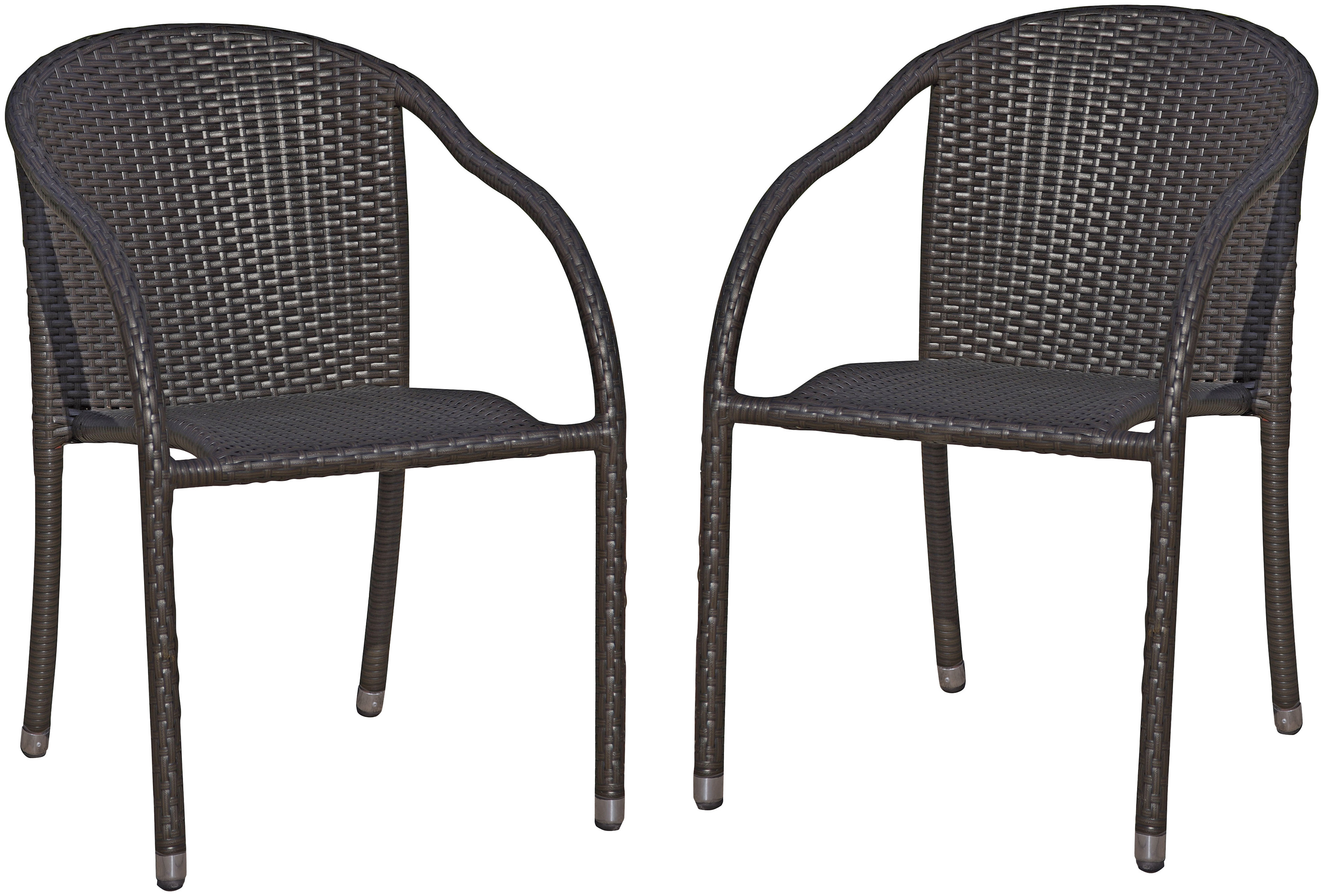 Stapelstuhl GARDEN PLEASURE "RIGA", braun (coffee, coffee), B:55cm H:80cm T:64cm, Kunststoff, Stühle, Stapelstuhl, 2er Set, auch für die Gastronomie geeignet