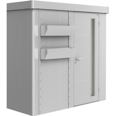 Blumenkasten BIOHORT "Neo", silber (silberfarben, metallic), B:84cm H:205cm T:24cm, Stahlblech, Pflanzgefäße, BxTxH: 84x24x205 cm
