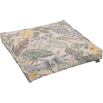 Sitzkissen H.O.C.K. "Eliza-Bouquet Outdoor Sitzkissen", beige (natur, creme, geblümt), B:50cm H:5cm L:50cm, Polyacryl, Dekokissen_Sitzkissen_Kissenhüllen, Outdoor geeignet Image