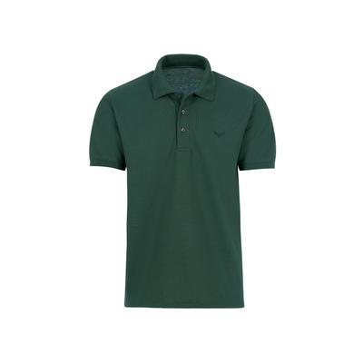 Poloshirt TRIGEMA "TRIGEMA Poloshirt in Piqué-Qualität", Damen, Gr. M, grün (tanne), 100% Baumwolle, Basic, Kurzarm, Shirts Image