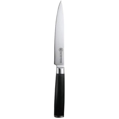 Fleischmesser CARL SCHMIDT SOHN "Konstanz", schwarz, Klingenlänge 18cm, Stahl, Kochmesser, aus 67 Schichten japanischem Stahl