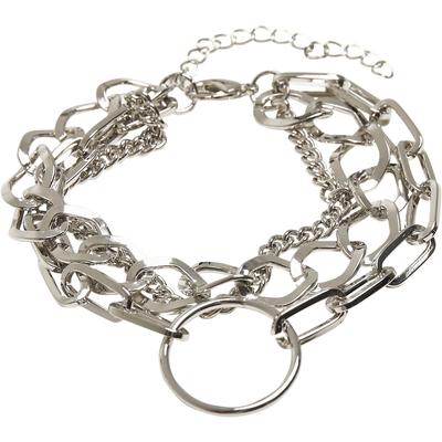 Schmuckset URBAN CLASSICS "Accessories Ring Layering Bracelet" Gr. L/XL, silberfarben (silver) Damen Schmuck-Sets Schmucksets