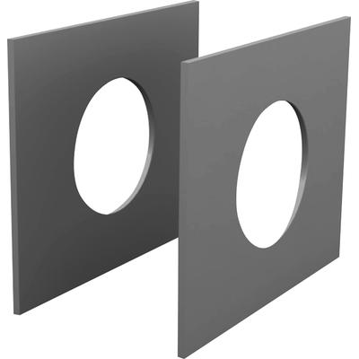 Ansteckplatte LÜTTENHÜTT "Lizzi" Ansatztischplatten Gr. B/H/T: 90 cm x 90 cm x 2,5 cm, grau Zubehör für Esstische Ansatztischplatten