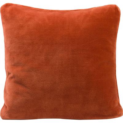 Dekokissen GÖZZE "Premium Cashmere-Feeling Kissen", braun (zimt, unifarben), B:50cm L:50cm, Polyester, Dekokissen_Sitzkissen_Kissenhüllen, 50x50cm,passend zur Premium Cashmere-Feeling Decke,Kissenhülle&Füllung Image
