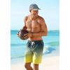 Badeshorts BUFFALO, Herren, Gr. L (52), N-Gr, grau (grau, gelb), Microfaser, Polyester, Microfaser, bedruckt, Farbverlauf, Badehosen, mit Farbverlauf