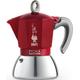 Espressokocher BIALETTI "Moka Induktion" Kaffeemaschinen Gr. 0,15 l, 4 Tasse(n), rot (edelstahlfarben, rot) Espressokocher