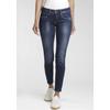 Skinny-fit-Jeans GANG "94FAYE", Damen, Gr. 32, N-Gr, blau (schwarz indigo), Denim/Jeans, Obermaterial: 93% Baumwolle, 6% Polyester, 1% Elasthan, casual, skinny fit knöchelfrei, Jeans, im Flanking-Style