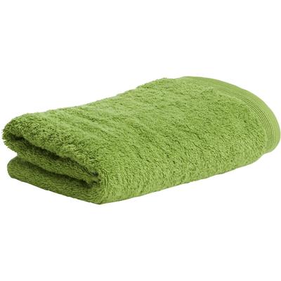 Handtuch MÖVE "Superwuschel", grün (peridot), B:50cm L:100cm, Walkfrottee, Baumwolle, Handtücher (Packung), Handtuch mit Bordüre, 100% Premium Cotton Baumwolle, einfarbig, weich Image