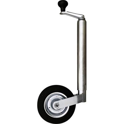 Anhänger-Stützrad STEMA, silber (silberfarben, schwarz), 20cm, Stahl, Räder