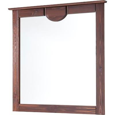 Spiegel HOME AFFAIRE "Klera", braun (dunkelbraun), B:81cm H:81cm T:5cm, Glas, Spiegel, Breite 81 cm, aus massiver Kiefer, FSC-zertifiziert Image